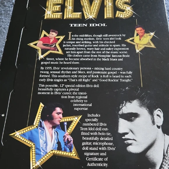 Elvis Presley Collectible Teen Idol Figure with Guitar 1993 - Picture 4 of 5